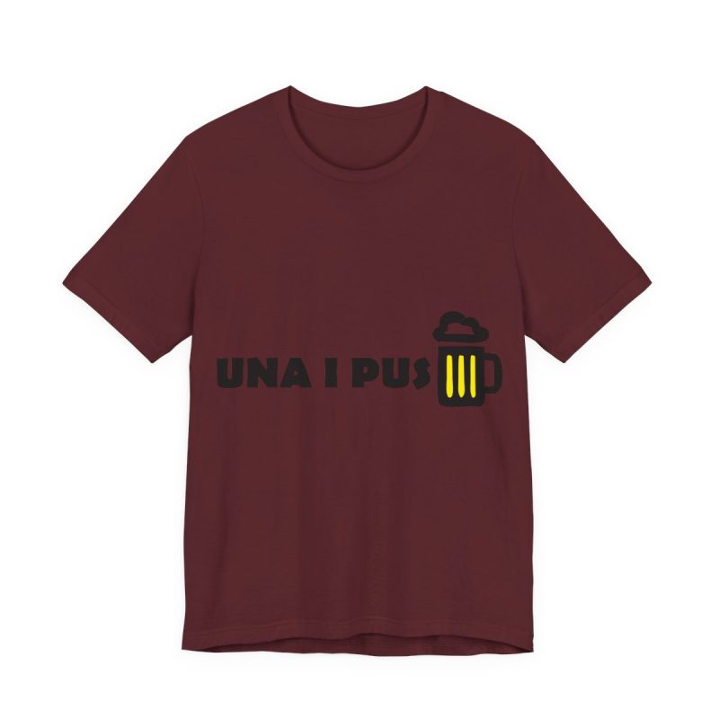 Camiseta jersey manga corta - Granate - Camiseta «Una i pus» cervessa