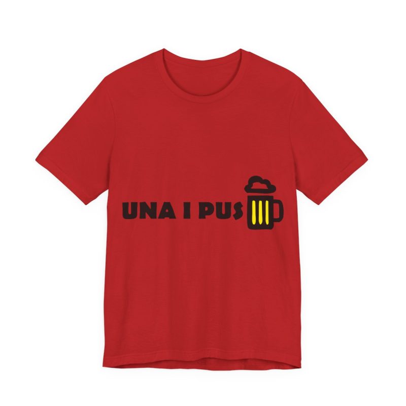 Camiseta jersey manga corta - Rojo - Camiseta «Una i pus» cervessa