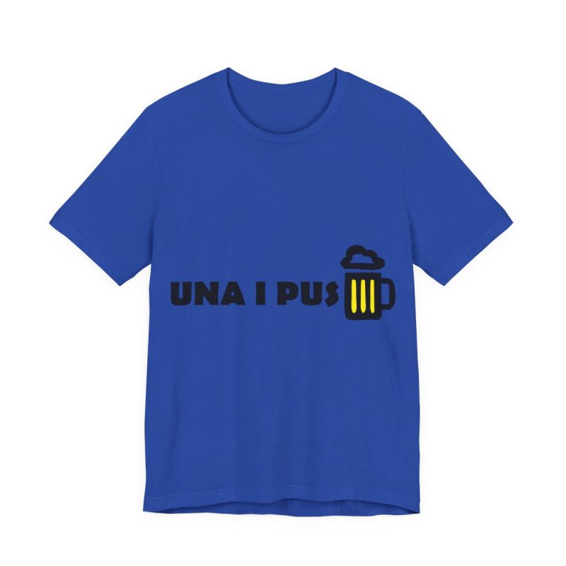 Camiseta jersey manga corta - Azul royal autentico - Camiseta «Una i pus» cervessa