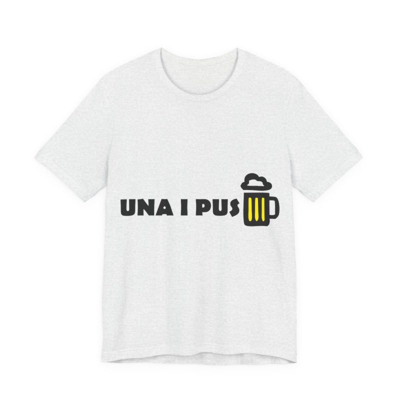 Camiseta jersey manga corta - Gris ceniza - Camiseta «Una i pus» cervessa