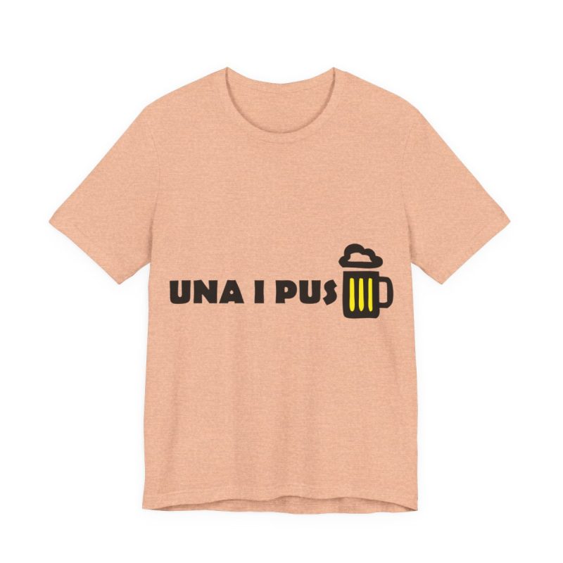 Camiseta jersey manga corta - Melocoton jaspeado - Camiseta «Una i pus» cervessa