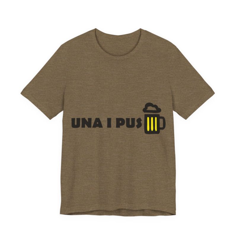Camiseta jersey manga corta - Verde oliva jaspeado - Camiseta «Una i pus» cervessa