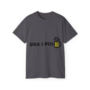 Camiseta ultra algodon - Gris marengo - Camiseta «Una i pus» cervessa