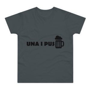 Camiseta hombre punto liso - Gris oscuro - Una i pus