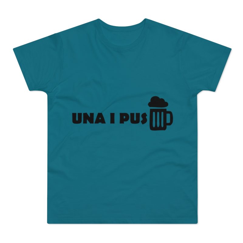 Camiseta hombre punto liso - Azul diva - Una i pus
