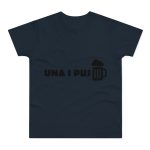 Camiseta hombre punto liso - Azul marino - Una i pus Camiseta hombre punto liso - Azul marino - Una i pus