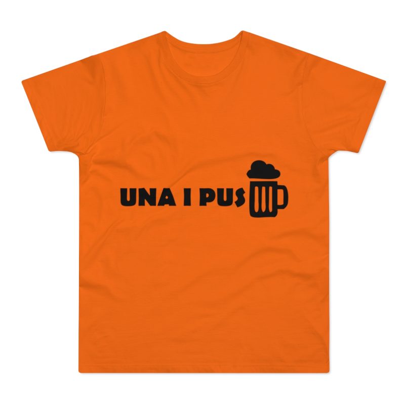 Camiseta hombre punto liso - Naranja - Una i pus