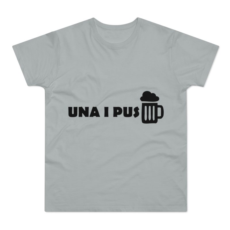 Camiseta hombre punto liso - Gris Pacifico - Una i pus