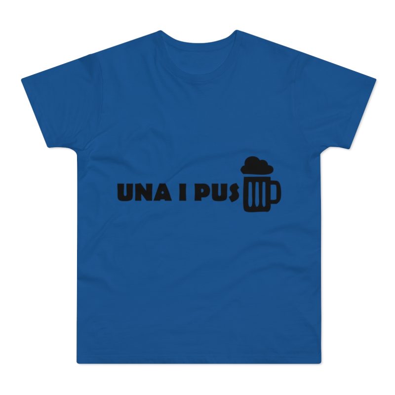 Camiseta hombre punto liso - Azul royal intenso - Una i pus