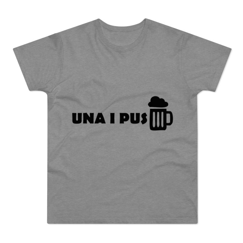 Camiseta hombre punto liso - Gris deportivo jaspeado - Una i pus