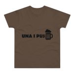 Camiseta hombre punto liso - Marron chocolate - Una i pus Camiseta hombre punto liso - Marron chocolate - Una i pus