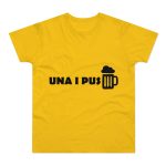 Camiseta hombre punto liso - Amarillo dorado - Una i pus Camiseta hombre punto liso - Amarillo dorado - Una i pus