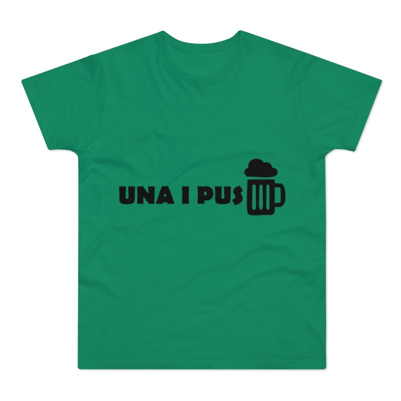 Camiseta hombre punto liso - Verde Kelly - Una i pus
