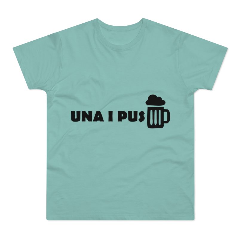 Camiseta hombre punto liso - Verde menta - Una i pus