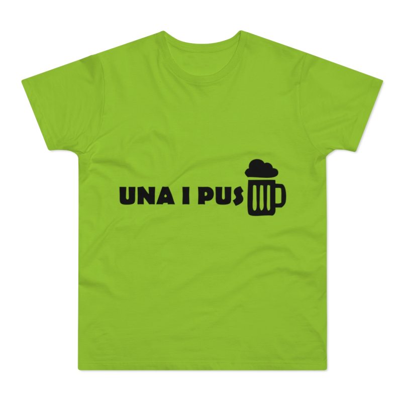 Camiseta hombre punto liso - Verde orquidea - Una i pus