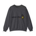 Sudadera cuello redondo - Gris oscuro jaspeado - Camiseta «Una i pus» cervessa