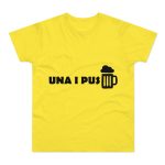 Camiseta hombre punto liso - Amarillo solar - Una i pus Camiseta hombre punto liso - Amarillo solar - Una i pus