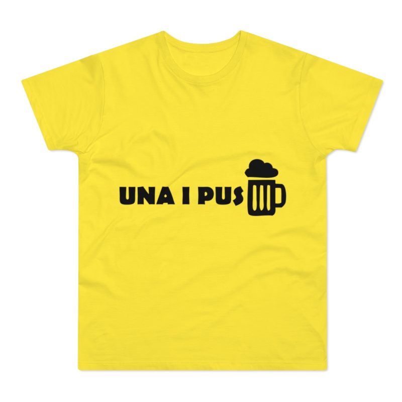 Camiseta hombre punto liso - Amarillo solar - Una i pus