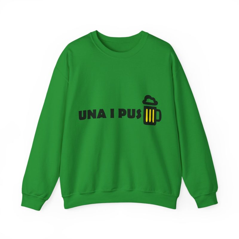 Sudadera cuello redondo - Verde irlandes - Camiseta «Una i pus» cervessa
