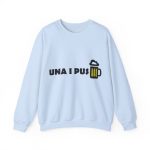 Sudadera cuello redondo - Azul claro - Camiseta «Una i pus» cervessa