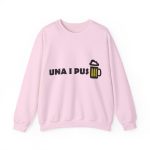 Sudadera cuello redondo - Rosa claro - Camiseta «Una i pus» cervessa