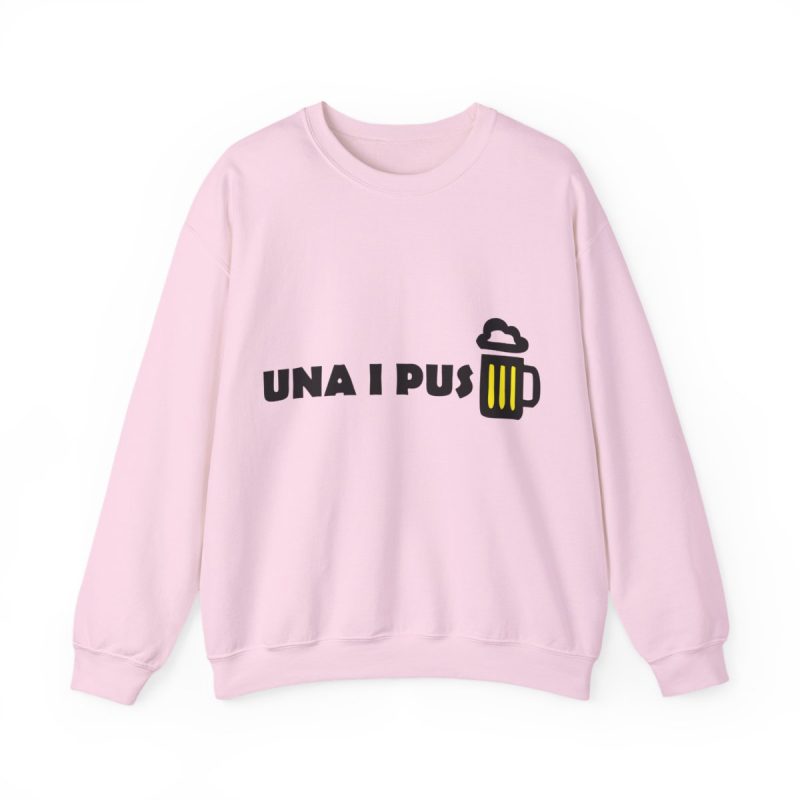 Sudadera cuello redondo - Rosa claro - Camiseta «Una i pus» cervessa