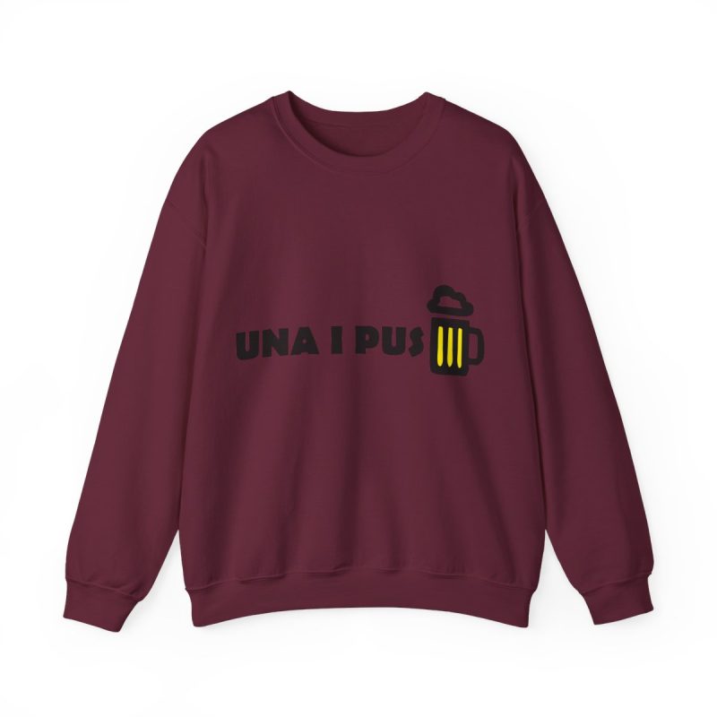 Sudadera cuello redondo - Granate - Camiseta «Una i pus» cervessa