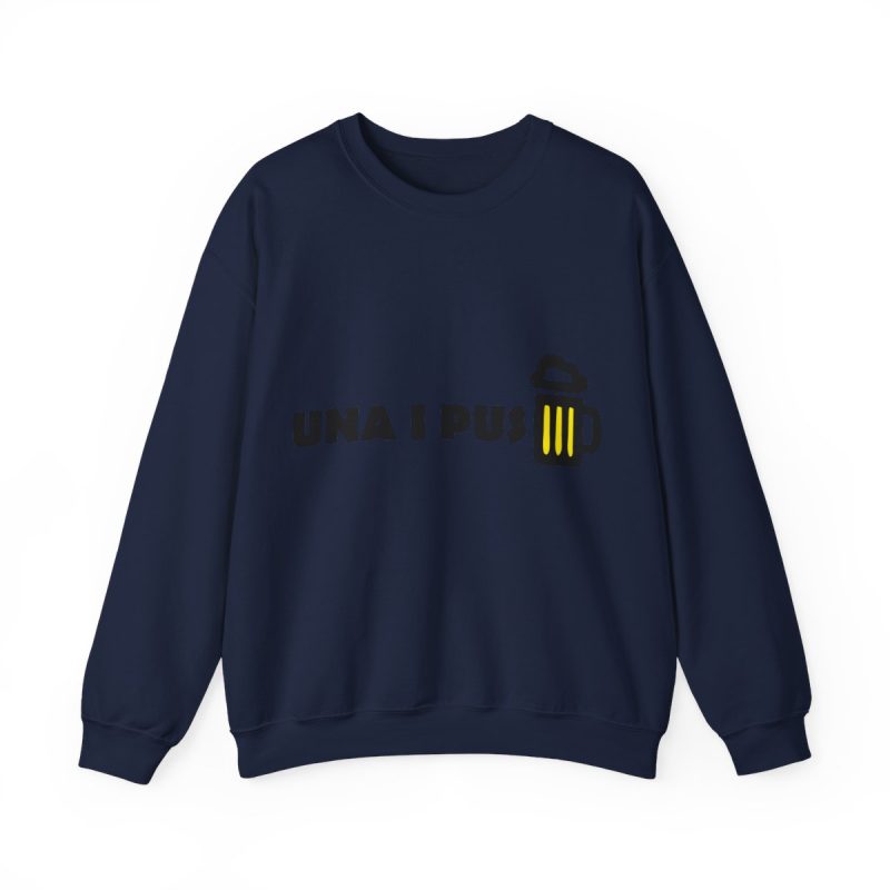 Sudadera cuello redondo - Azul marino - Camiseta «Una i pus» cervessa