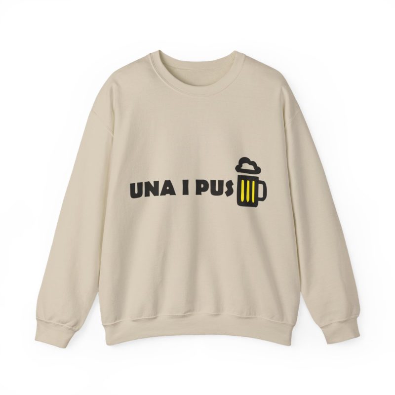 Sudadera cuello redondo - Arena - Camiseta «Una i pus» cervessa