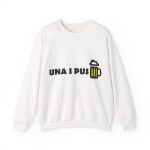 Sudadera cuello redondo - Blanco - Camiseta «Una i pus» cervessa