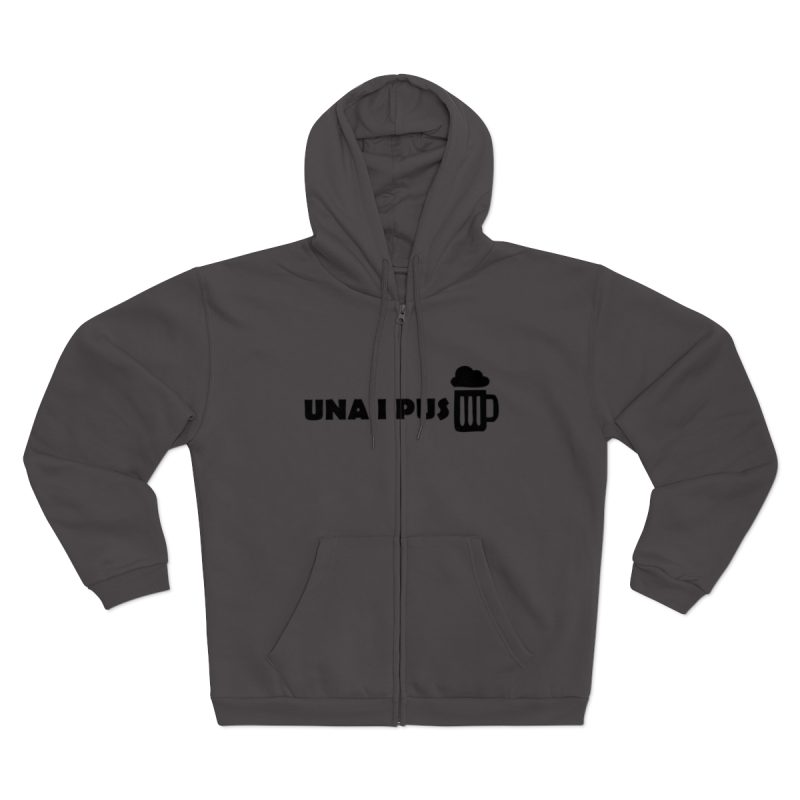 Sudadera capucha con cremallera premium - Antracita - Una i pus Sudadera capucha con cremallera premium - Antracita - Una i pus