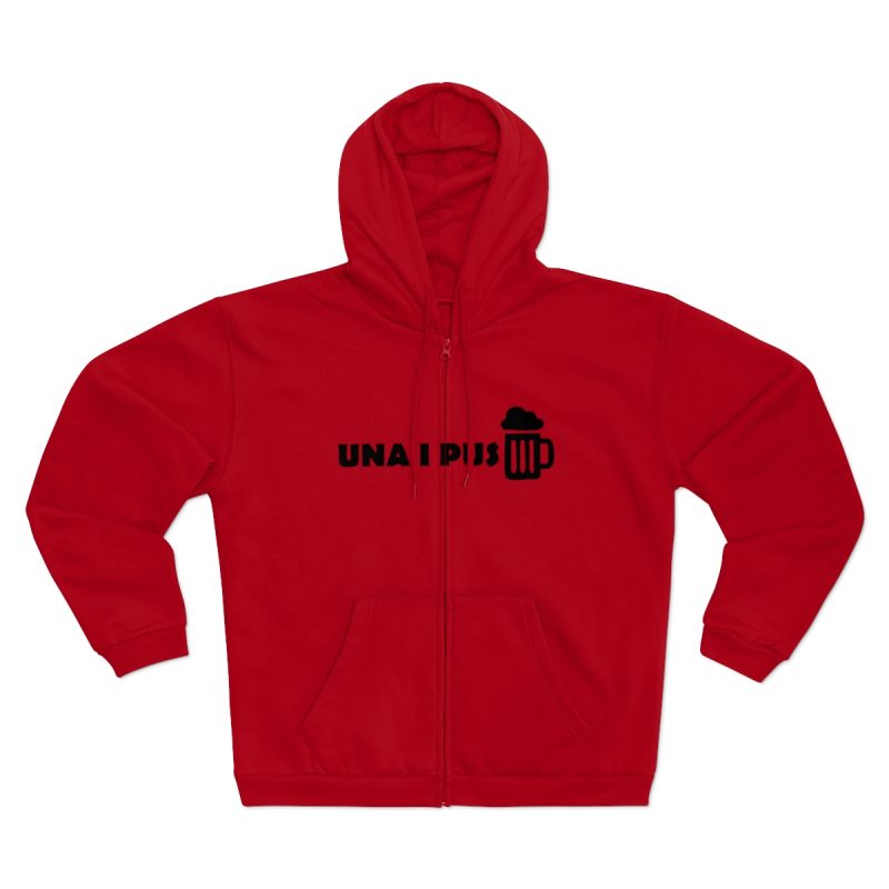 Sudadera capucha con cremallera premium - Rojo - Una i pus