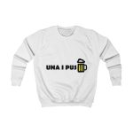 Sudadera infantil - Blanco artico - Camiseta «Una i pus» cervessa Sudadera infantil - Blanco artico - Camiseta «Una i pus» cervessa