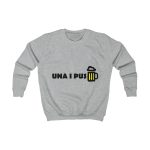 Sudadera infantil - Gris jaspeado claro - Camiseta «Una i pus» cervessa Sudadera infantil - Gris jaspeado claro - Camiseta «Una i pus» cervessa