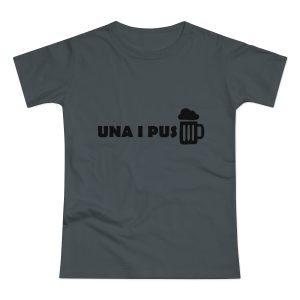 Camiseta mujer punto liso - Gris oscuro - Una i pus