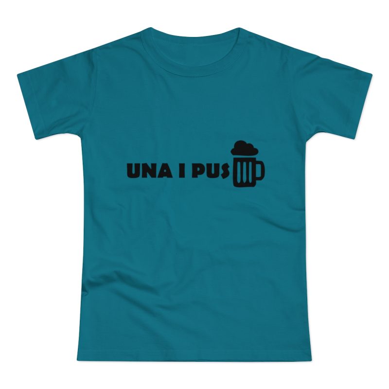 Camiseta mujer punto liso - Azul diva - Una i pus