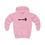 Sudadera con capucha infantil - Rosa bebe - Camiseta «Una i pus» cervessa Sudadera con capucha infantil - Rosa bebe - Camiseta «Una i pus» cervessa