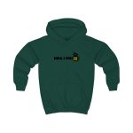 Sudadera con capucha infantil - Verde botella - Camiseta «Una i pus» cervessa Sudadera con capucha infantil - Verde botella - Camiseta «Una i pus» cervessa