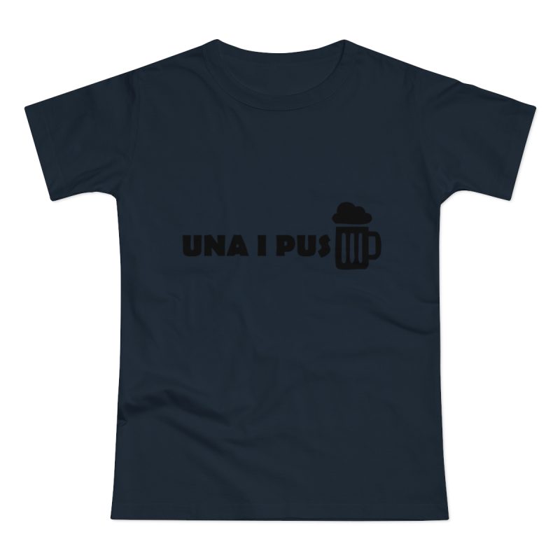 Camiseta mujer punto liso - Azul marino - Una i pus