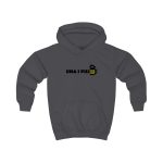 Sudadera con capucha infantil - Gris marengo - Camiseta «Una i pus» cervessa Sudadera con capucha infantil - Gris marengo - Camiseta «Una i pus» cervessa