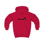 Sudadera con capucha infantil - Rojo fuego - Camiseta «Una i pus» cervessa Sudadera con capucha infantil - Rojo fuego - Camiseta «Una i pus» cervessa