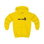 Sudadera con capucha infantil - Amarillo sol - Camiseta «Una i pus» cervessa Sudadera con capucha infantil - Amarillo sol - Camiseta «Una i pus» cervessa