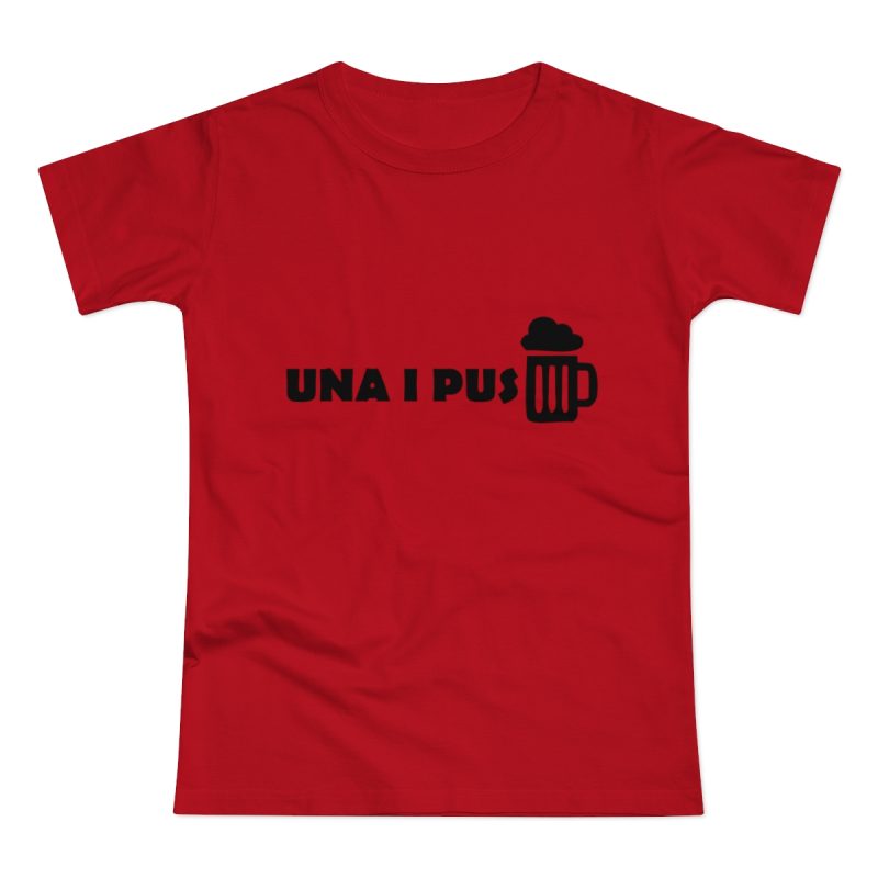 Camiseta mujer punto liso - Rojo - Una i pus
