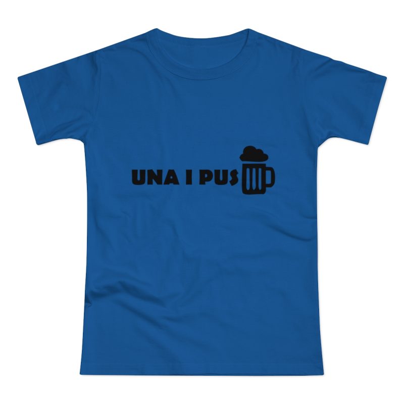 Camiseta mujer punto liso - Azul royal intenso - Una i pus