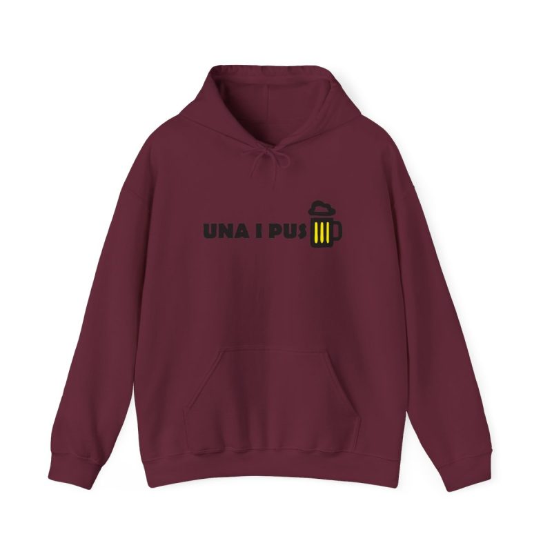 Sudadera con capucha - Granate - Camiseta «Una i pus» cervessa