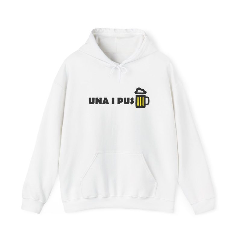 Sudadera con capucha - Blanco - Camiseta «Una i pus» cervessa