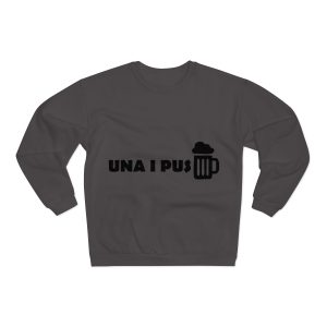 Sudadera cuello redondo premium - Antracita - Una i pus