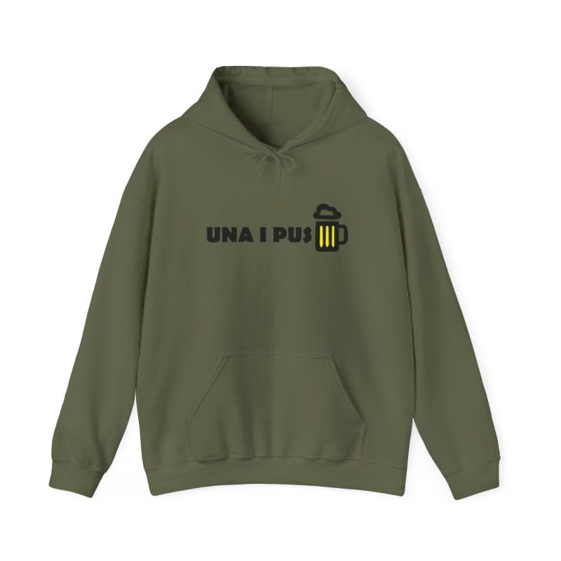 Sudadera con capucha - Verde militar - Camiseta «Una i pus» cervessa