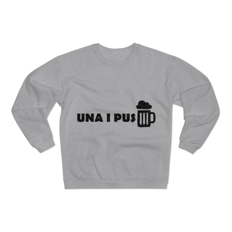 Sudadera cuello redondo premium - Gris jaspeado claro - Una i pus