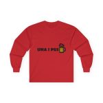Camiseta manga larga - Rojo - Camiseta «Una i pus» cervessa